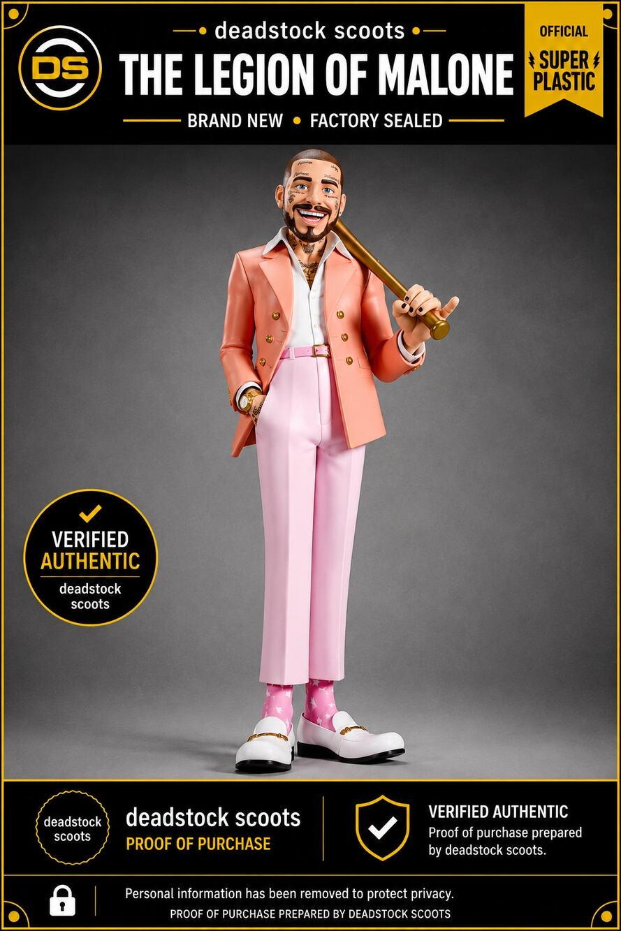 Superplastic x Post Malone The Legend of Malone Vinyl Figure New Sealed